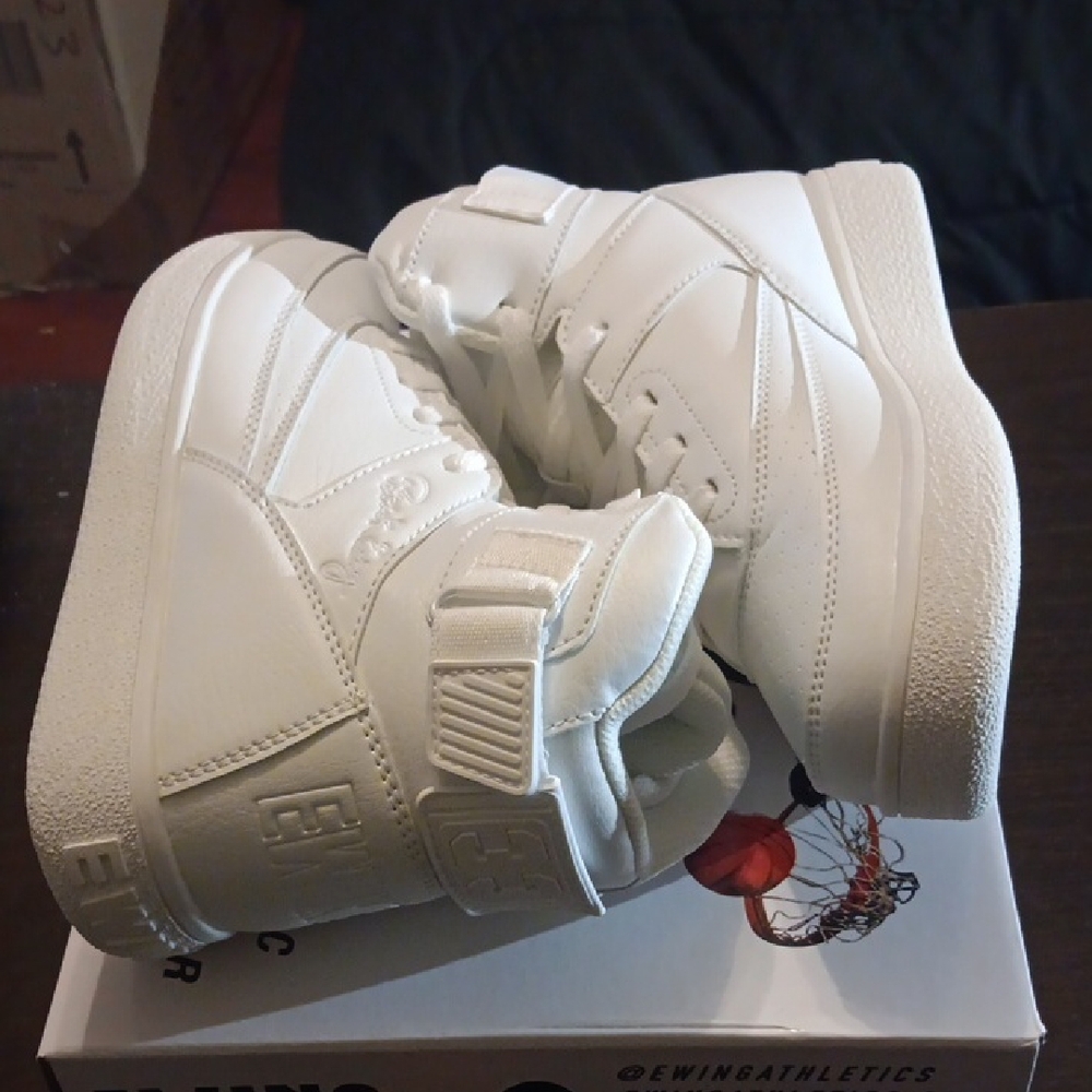Patrick Ewing 33 Orion Strap "White On White" Boys 4Y Girls 5.5 NWBOX - Picture 6 of 9